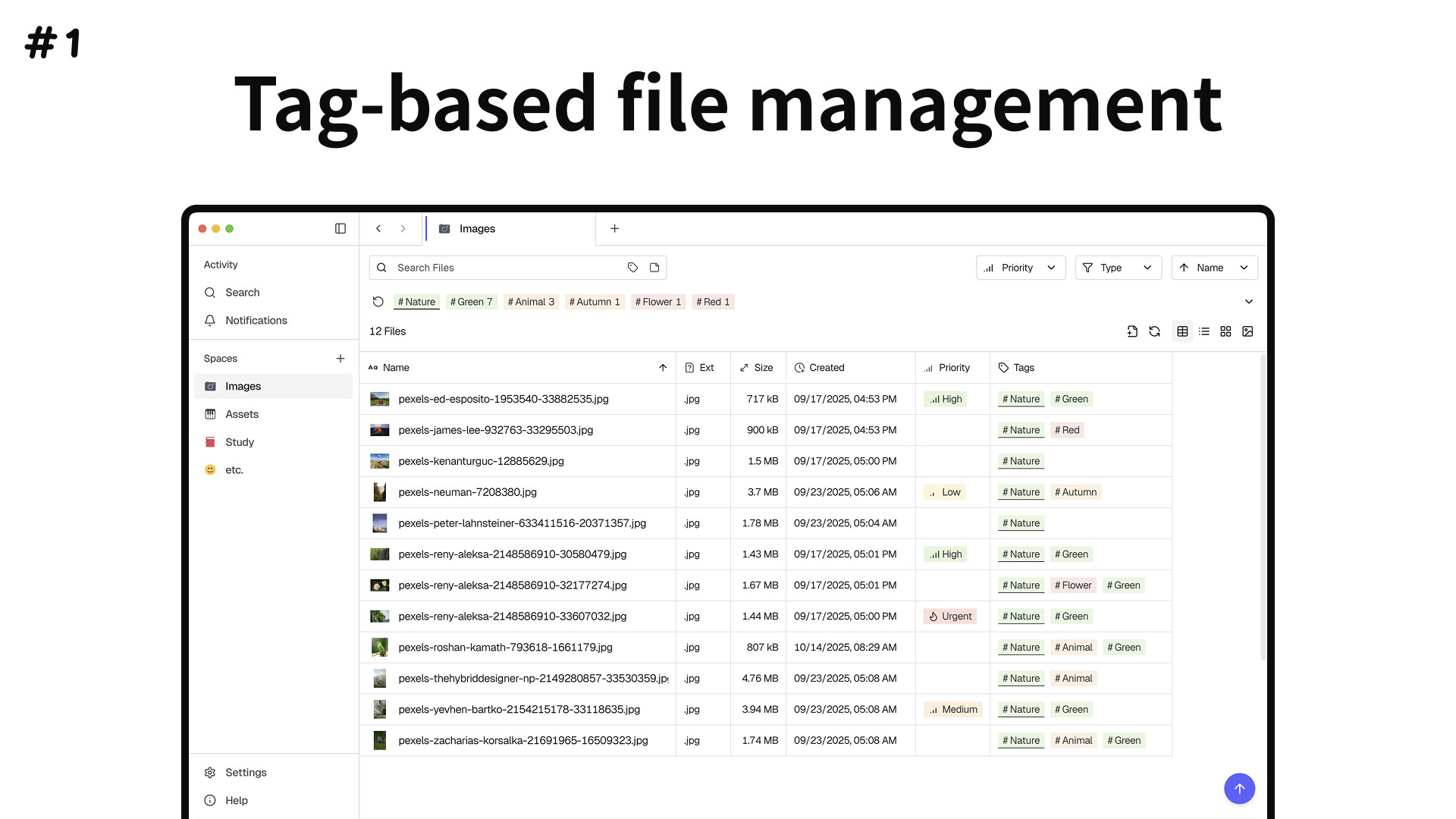 Spacer — Tag-based File Explorer screenshot #1