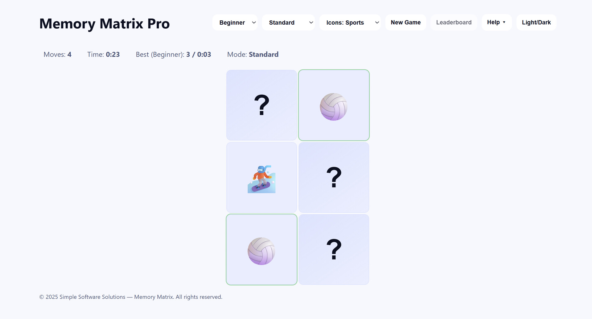 #3. Memory Matrix Pro (Steam) Podle: https://simple-software-solutions.com
