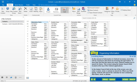 Professor Teaches Outlook 2016