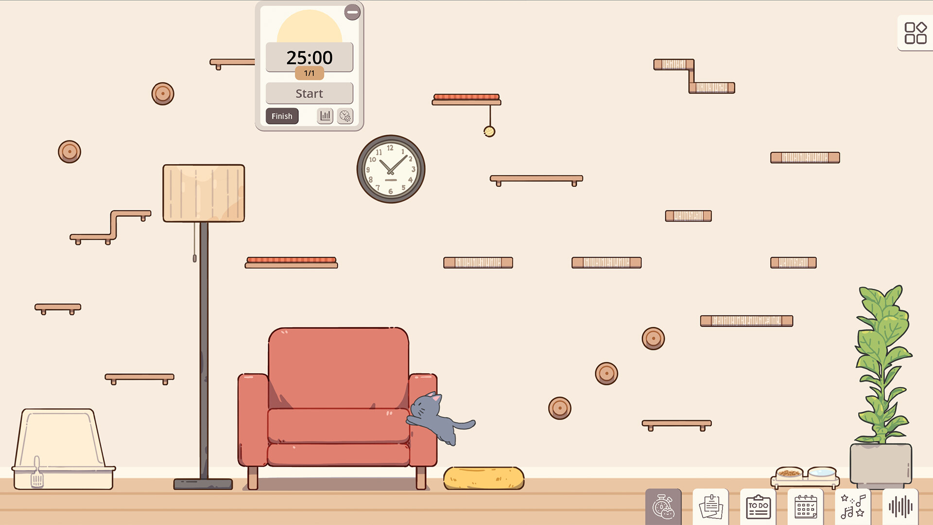 Meow Time: cozy cat room screenshot #2