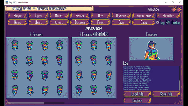 RPG Maker MV - TinyRPG - Hero Printer