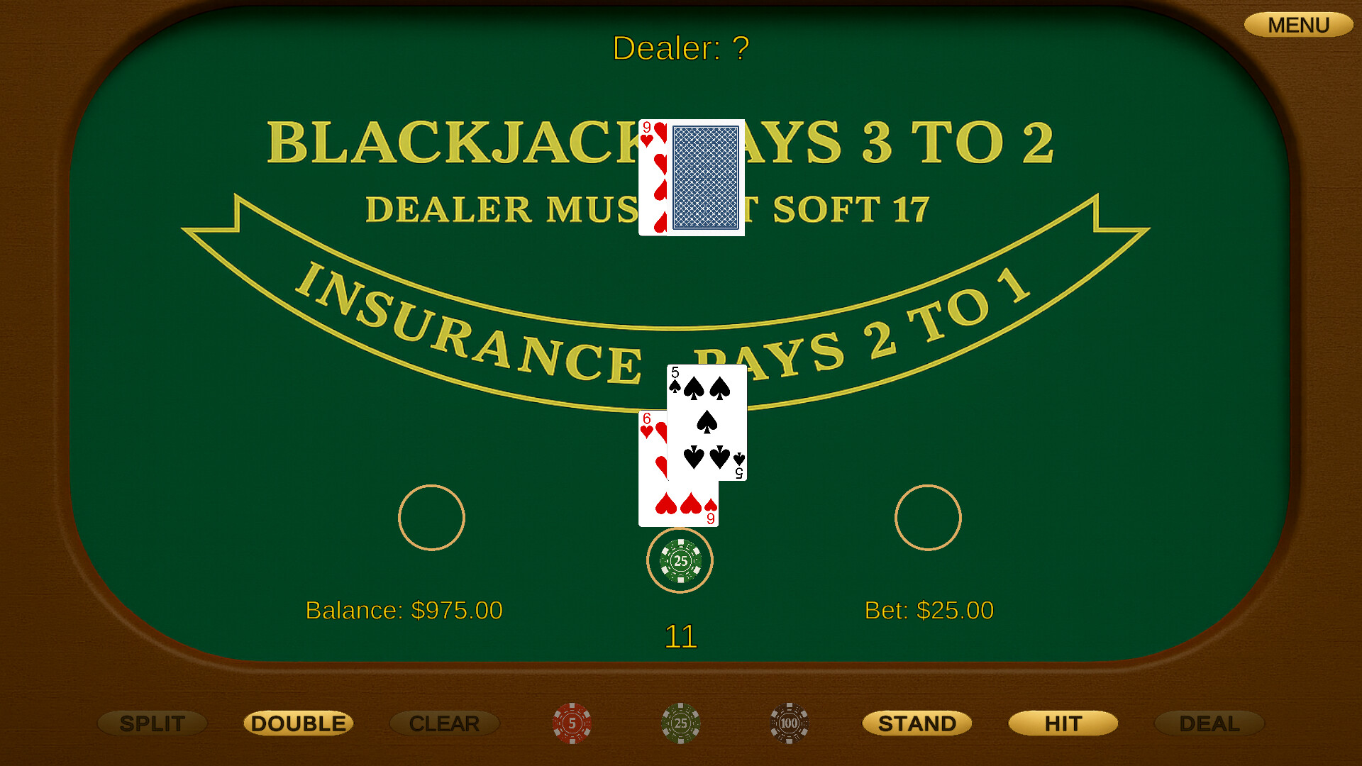 Classic Blackjack screenshot #2