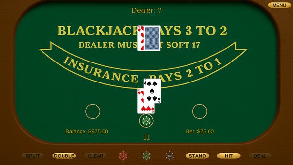 Classic Blackjack game for Linux 1