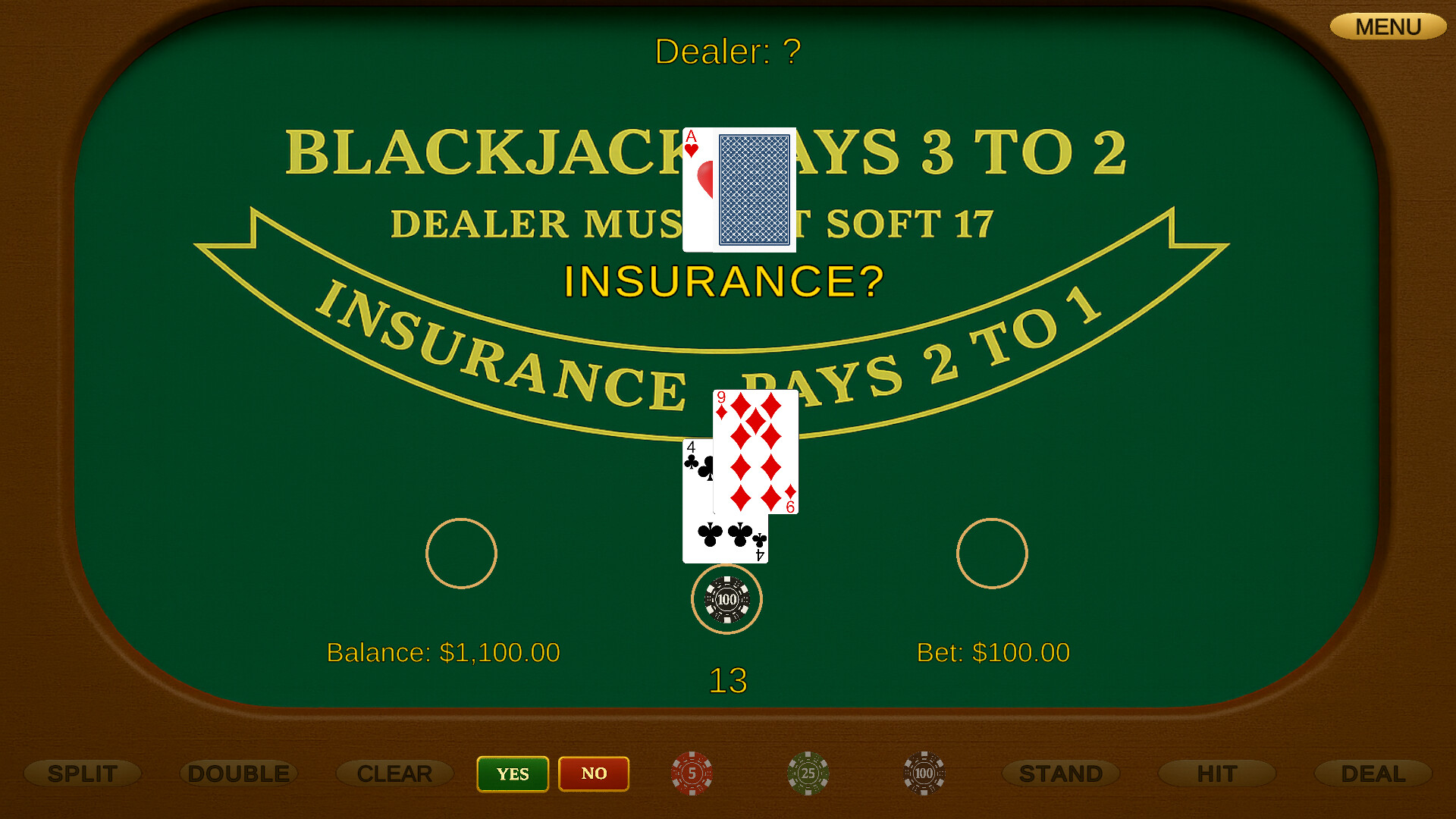 Classic Blackjack screenshot #3