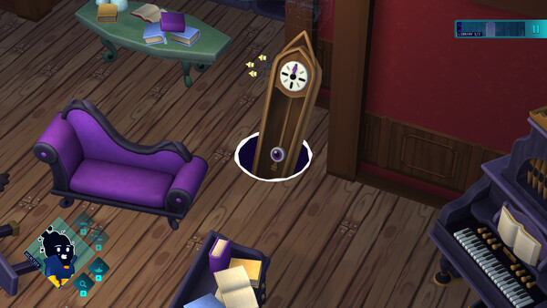 Screenshot of Galaxy Cleaners: Dracula's Castle gameplay showing in-action mechanics