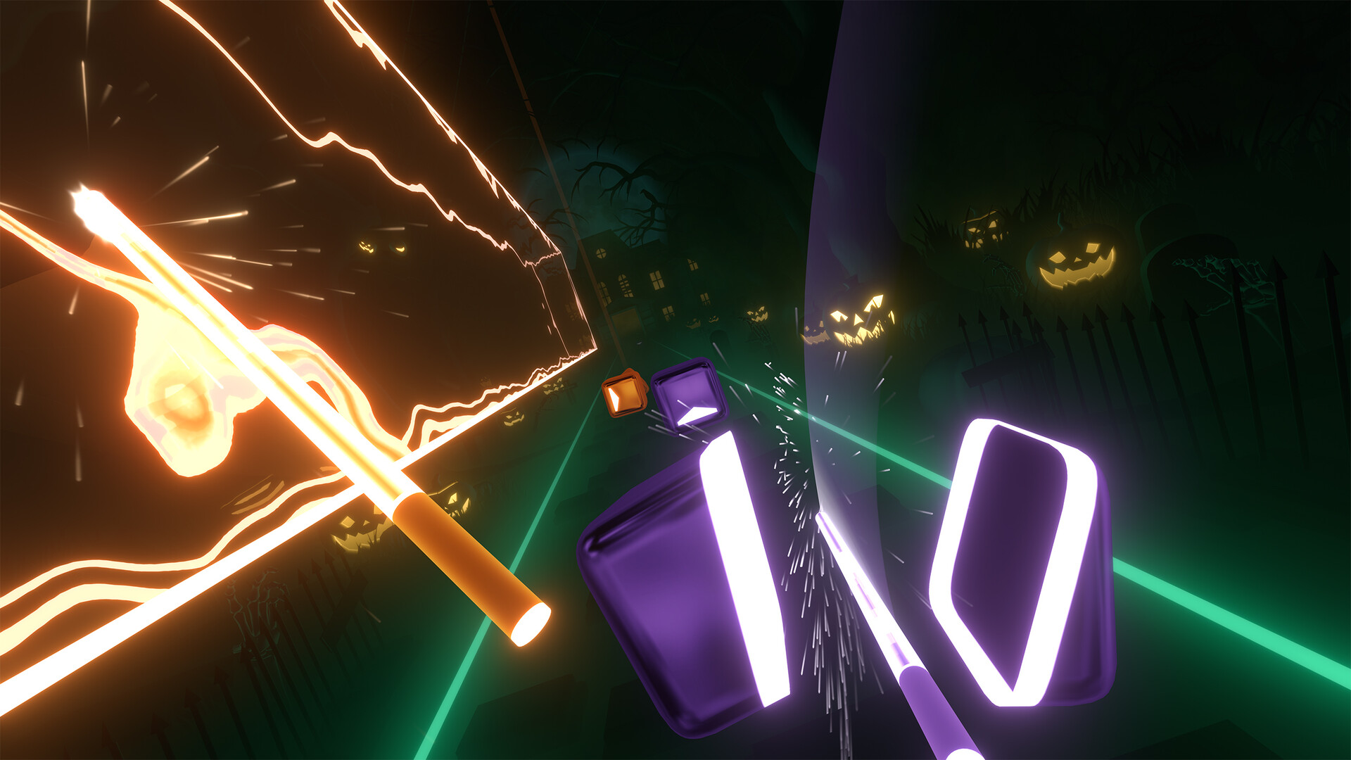 Beat Saber - Andrew Gold - Spooky Scary Skeletons – Undead Tombstone Remix Featured Screenshot #1