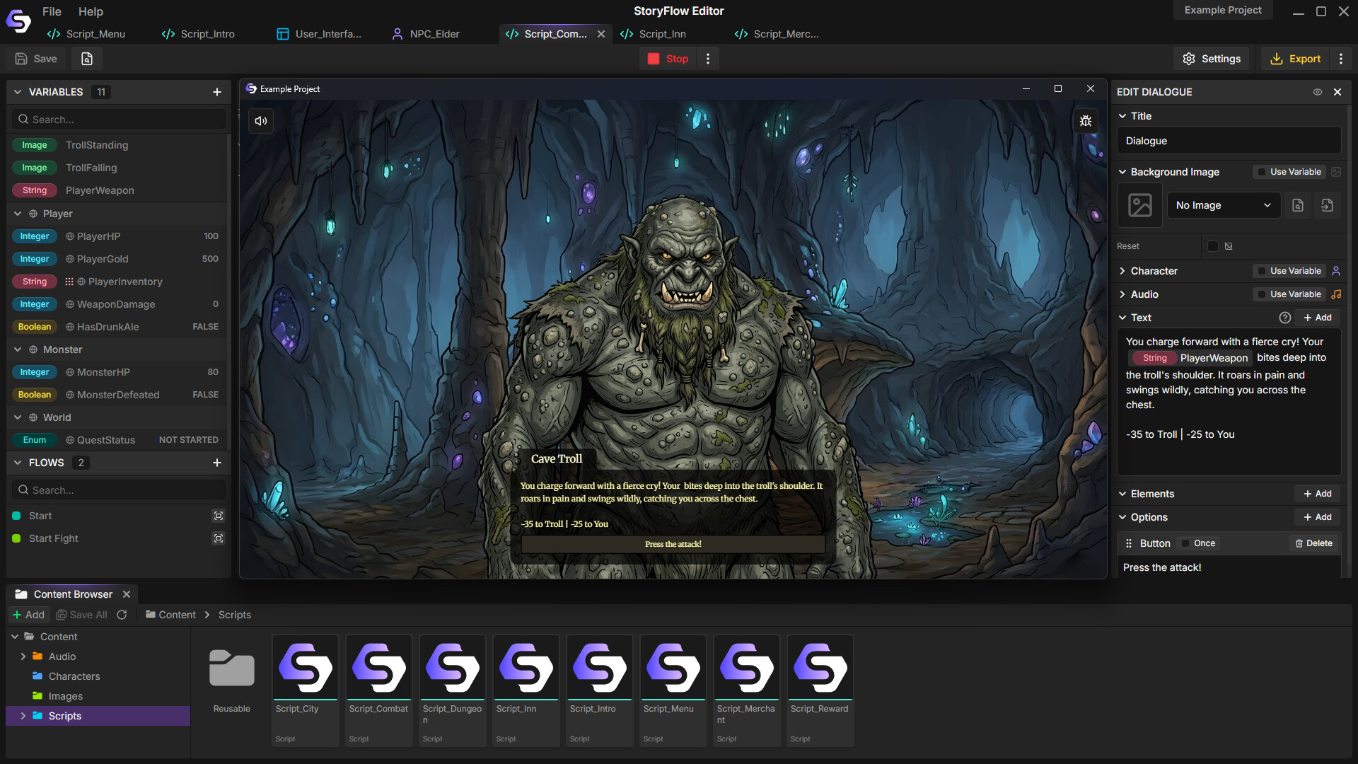 StoryFlow Editor screenshot 4