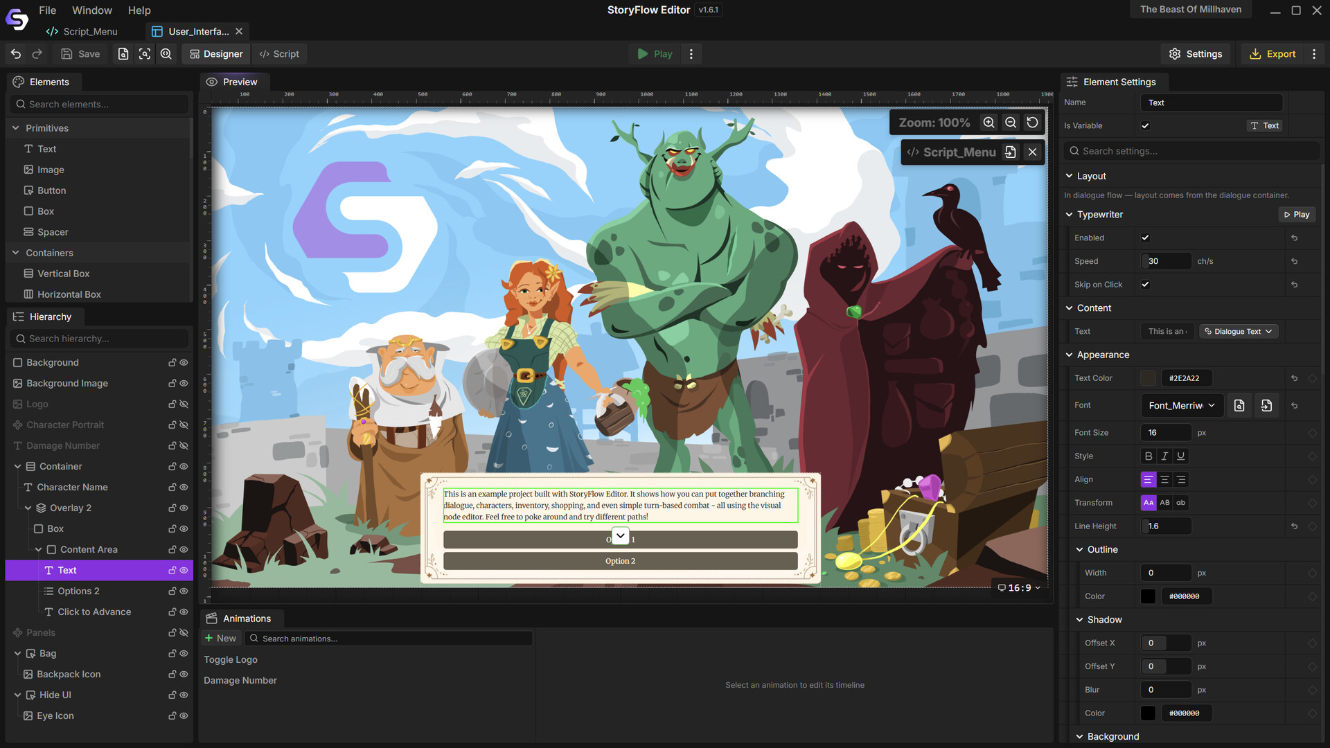 StoryFlow Editor screenshot 4