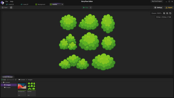 Скриншот из StoryFlow Editor Скриншот из StoryFlow Editor