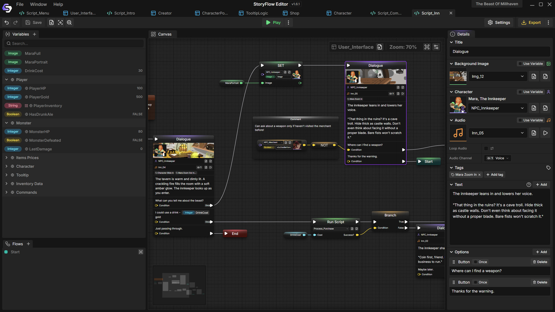 StoryFlow Editor screenshot 2