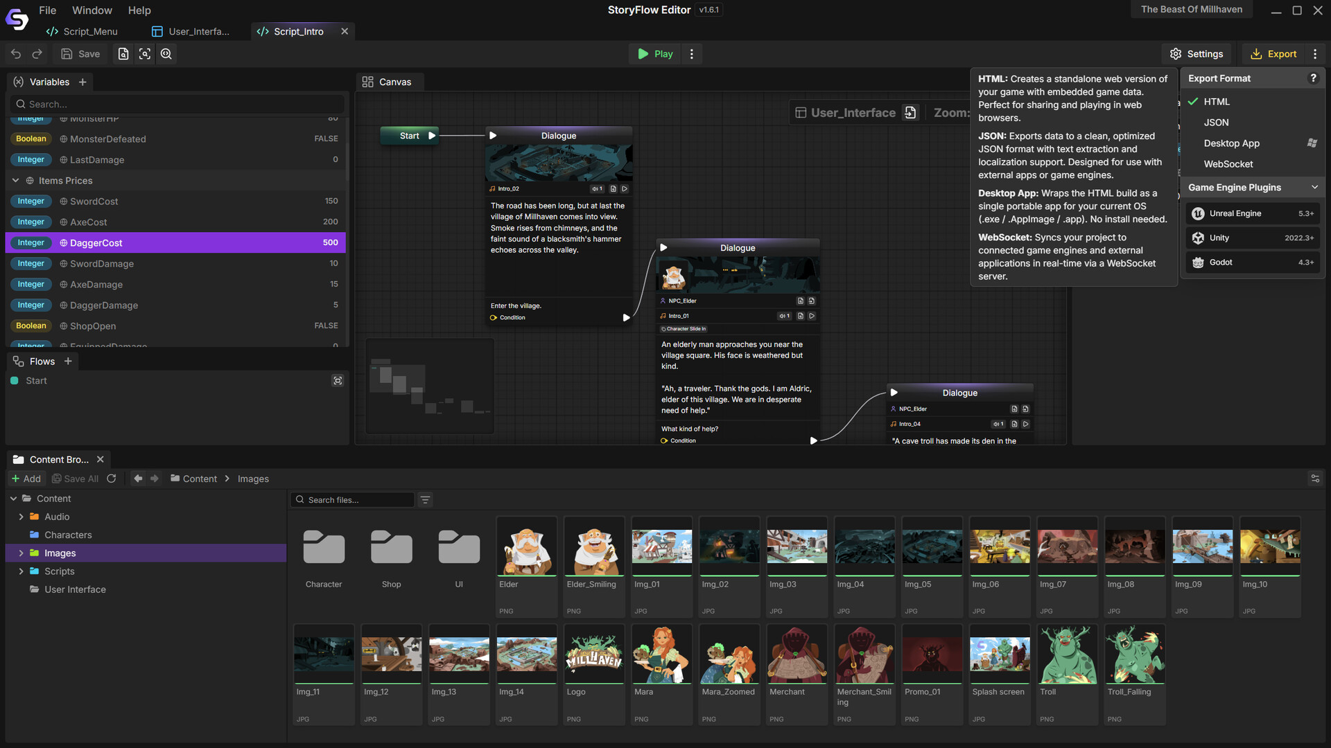 StoryFlow Editor screenshot 1