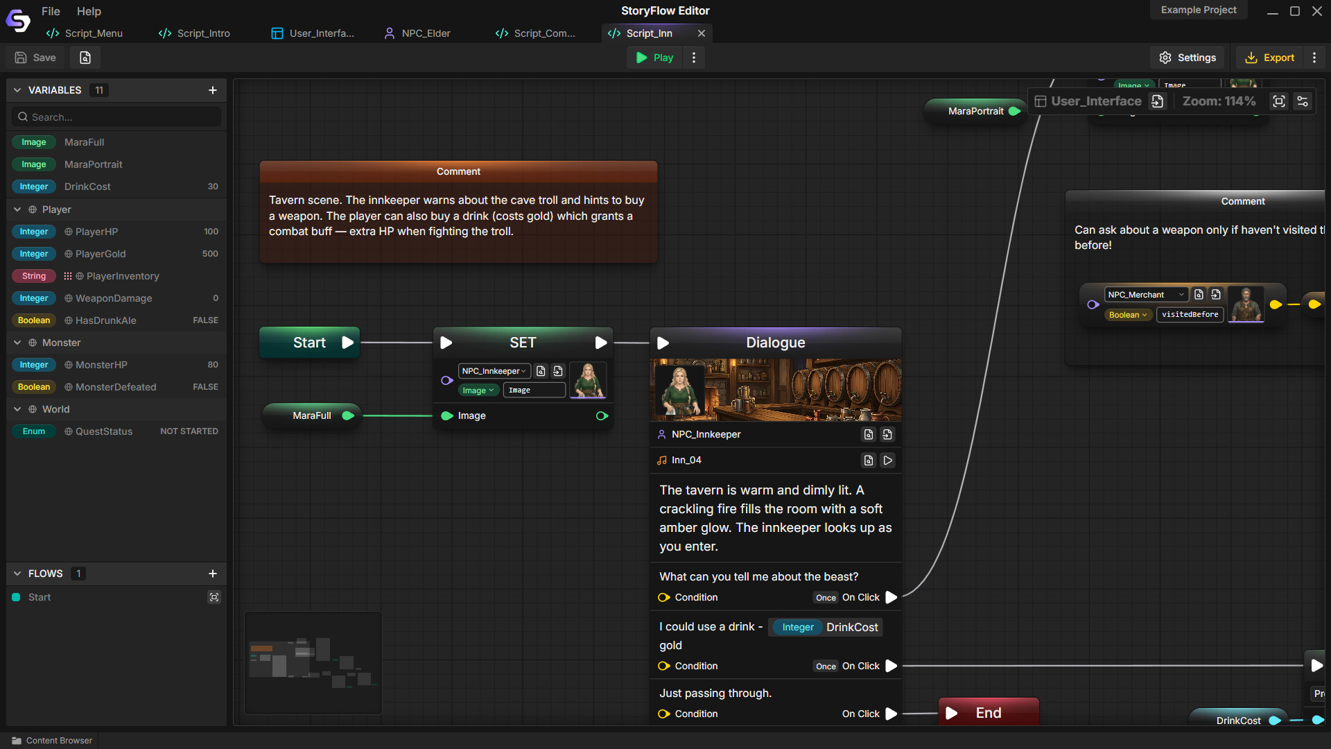 StoryFlow Editor screenshot 1