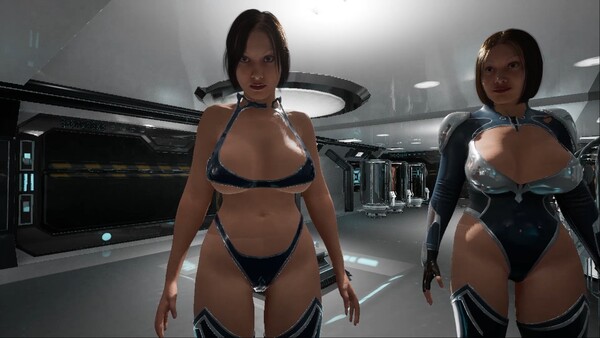 Screenshot of Astro Femdom gameplay showing in-action mechanics