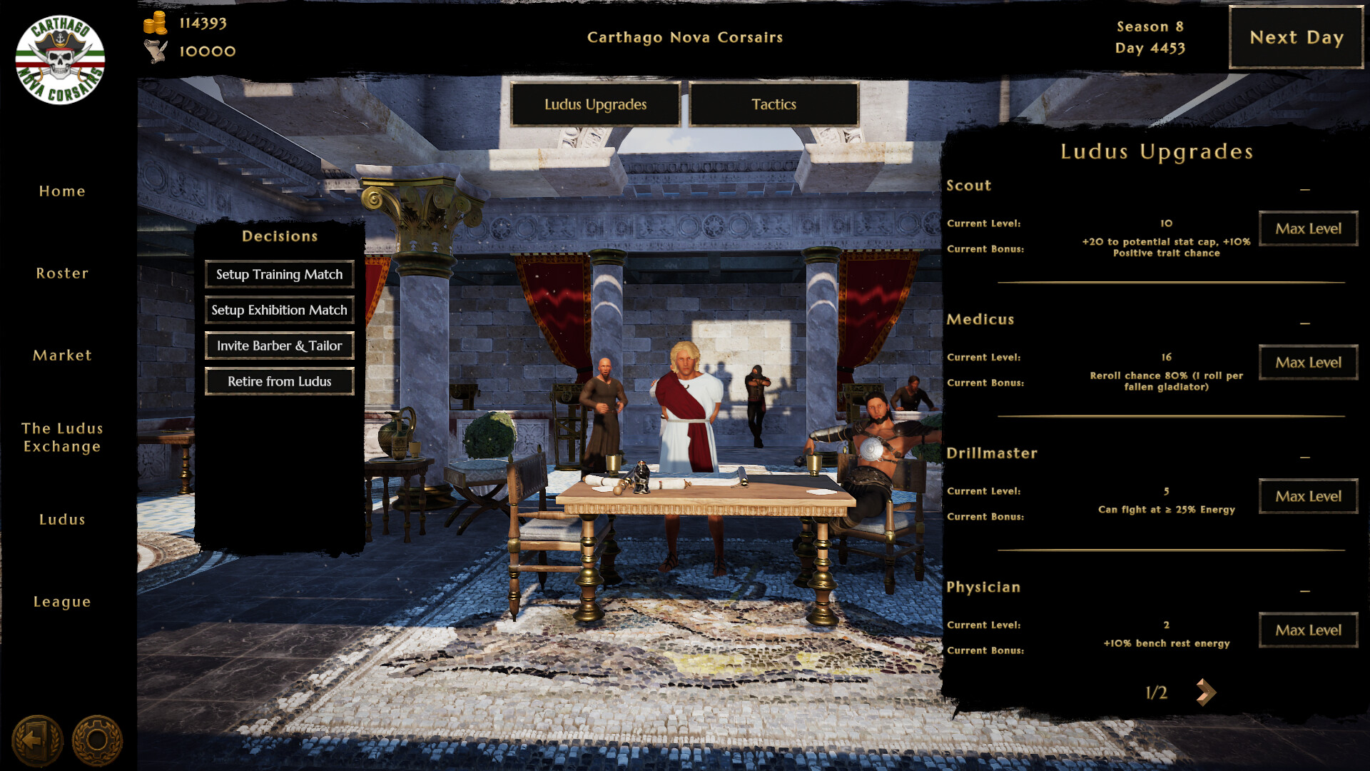 Captura 4 de 8 de Ludus Magnatus: Gladiator Manager Simulator