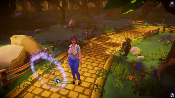 Screenshot of Lustoria gameplay showing in-action mechanics