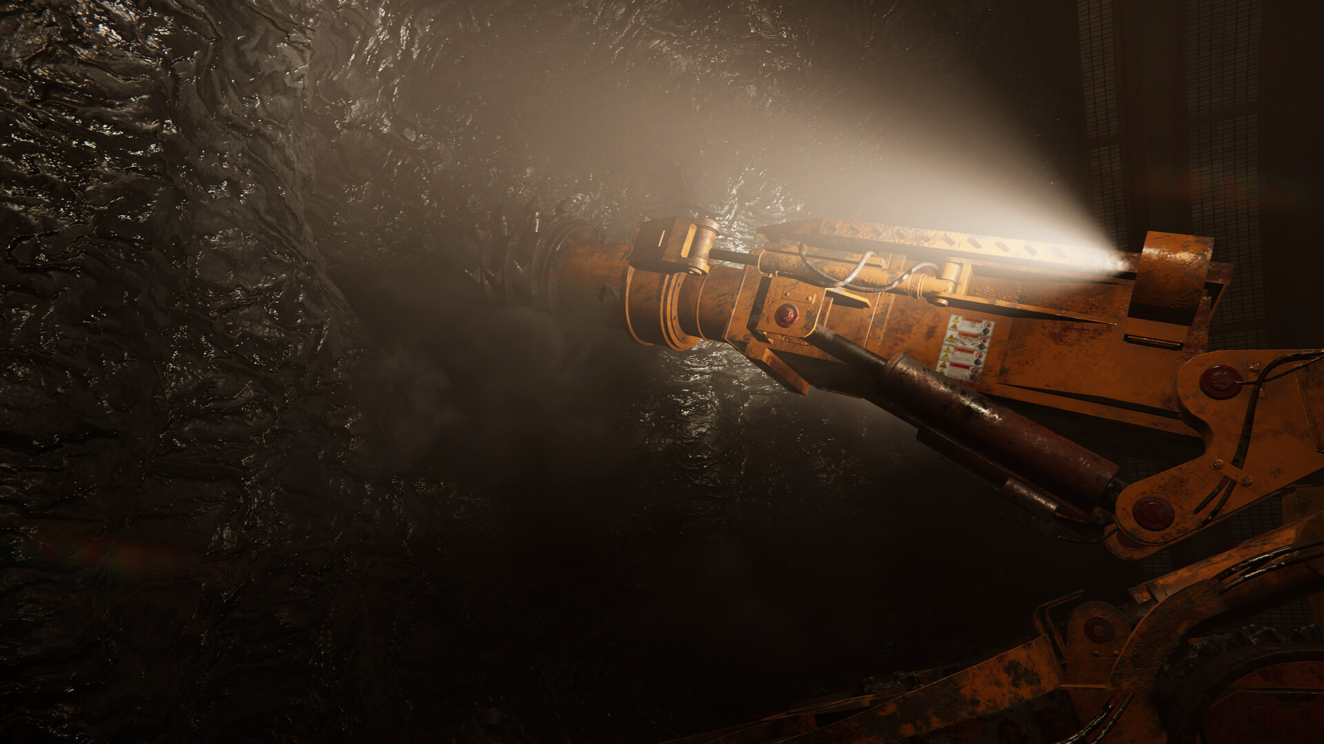 BERGWERK A Mining Sim 坑道内での採掘作業