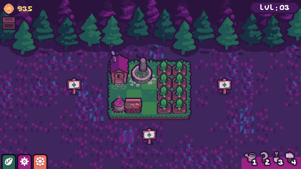 Screenshot of Micro Macro Farm: Enchanted Fields gameplay showing in-action mechanics
