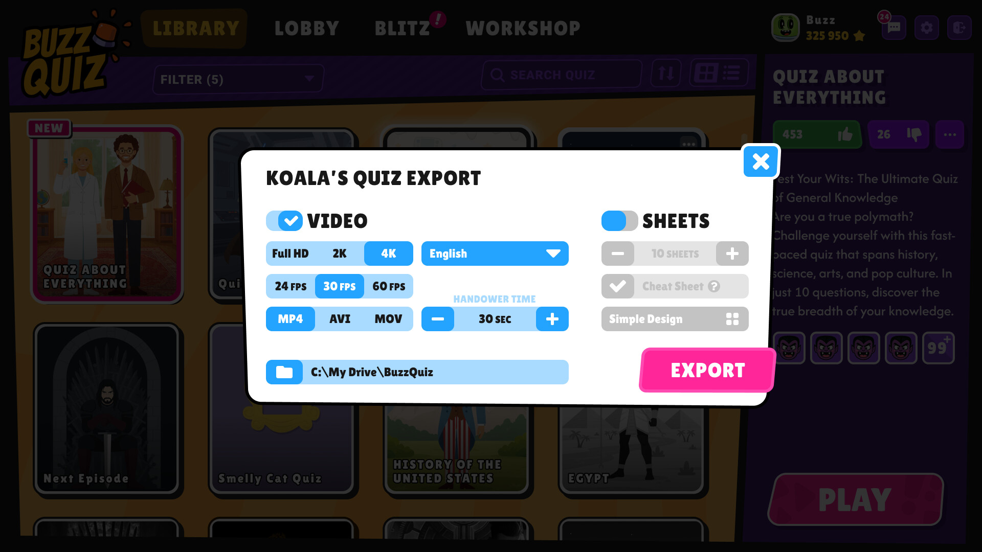 BUZZ QUIZ screenshot #4