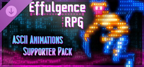 Steam cover for Effulgence RPG: ASCII Animations Supporter Pack.