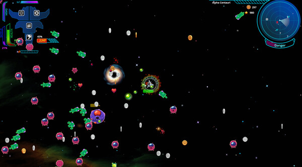 Screenshot of Menacetide gameplay showing in-action mechanics