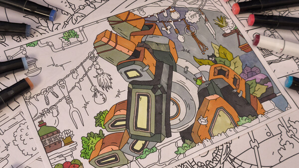 HIDDEN CATS 6: After us - Coloring Book