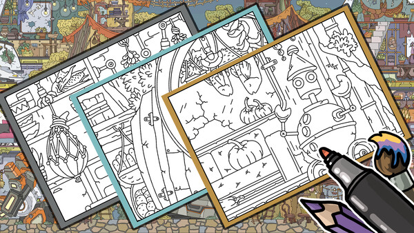 HIDDEN CATS 6: After us - Coloring Book