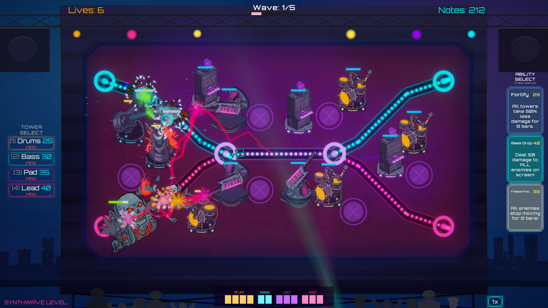 Groove Defense screenshot #2