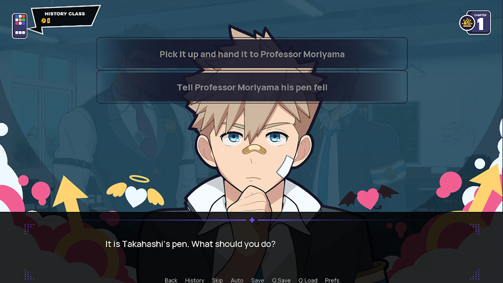  Overnight - Academy BL Romance Visual Novel screenshot #2