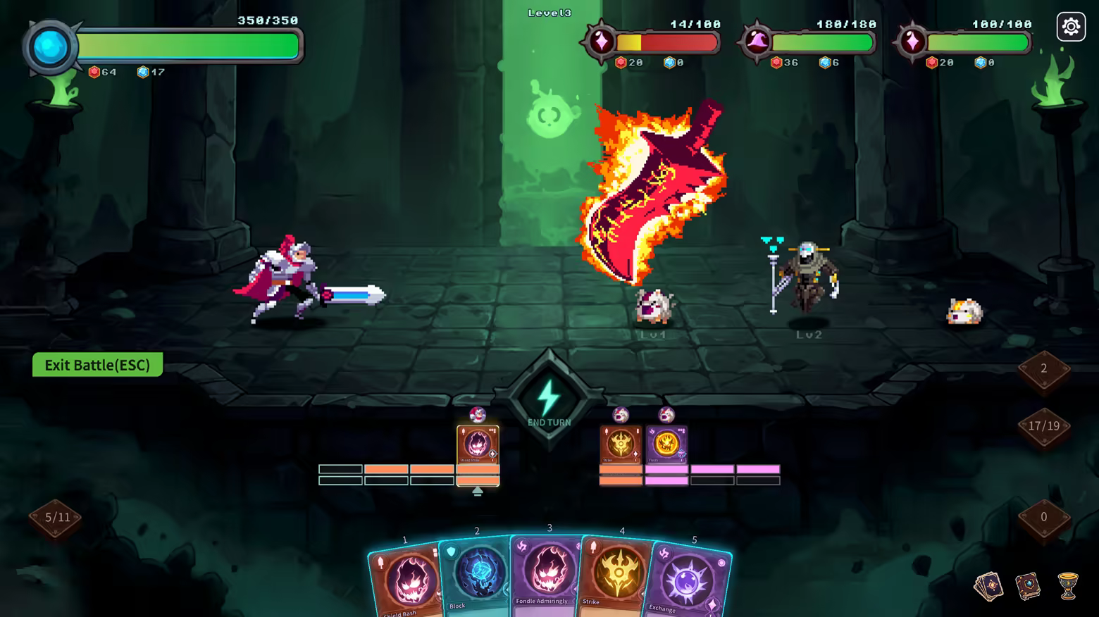 Card Battle. Build cards and fight monsters as strong as you.