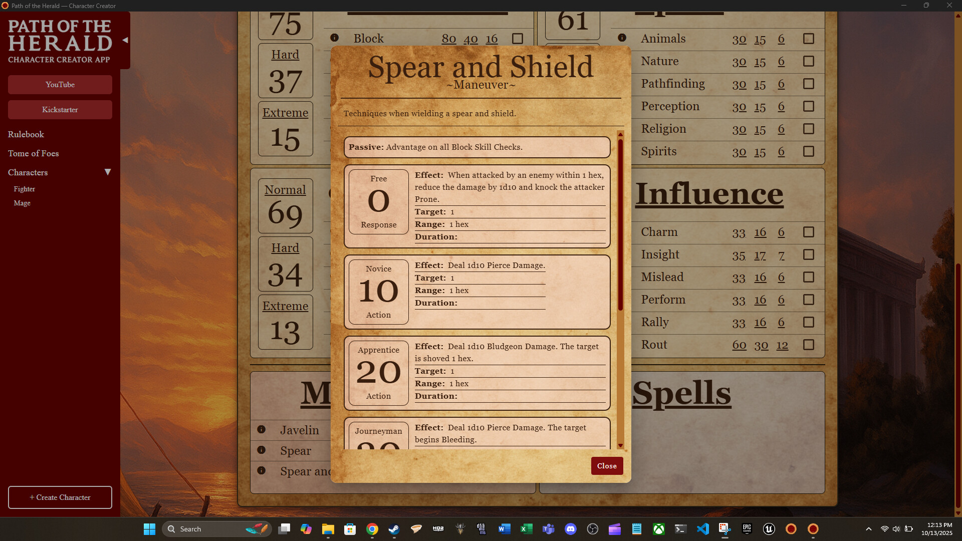 Path of the Herald: Character Creator screenshot #6
