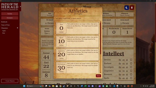 Скриншот из Path of the Herald: Character Creator