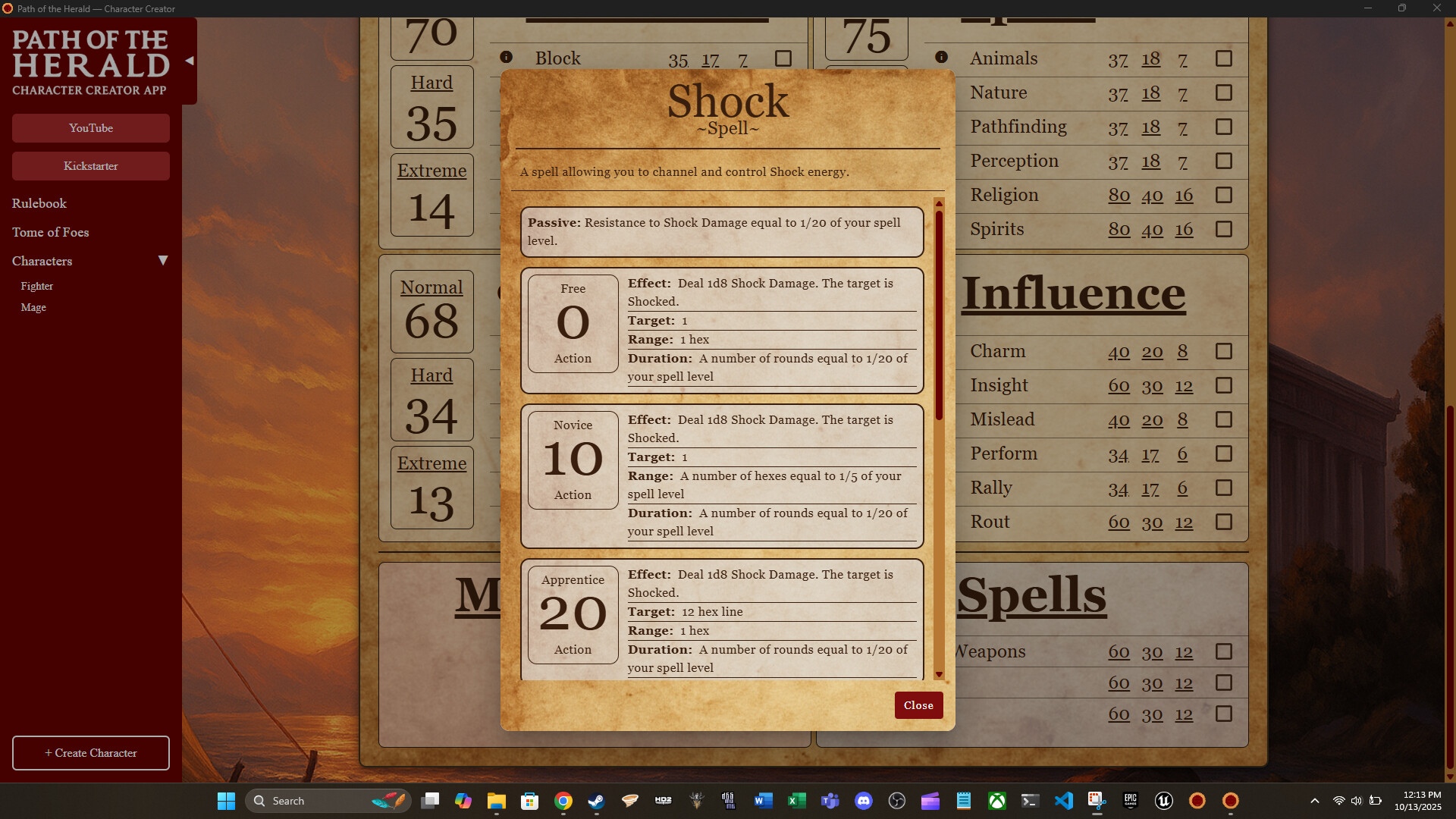 Path of the Herald: Character Creator screenshot #7