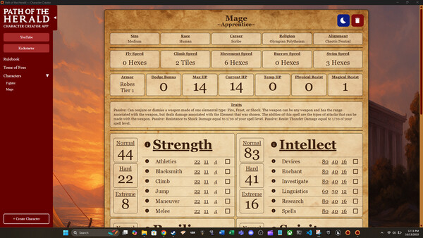 Скриншот из Path of the Herald: Character Creator