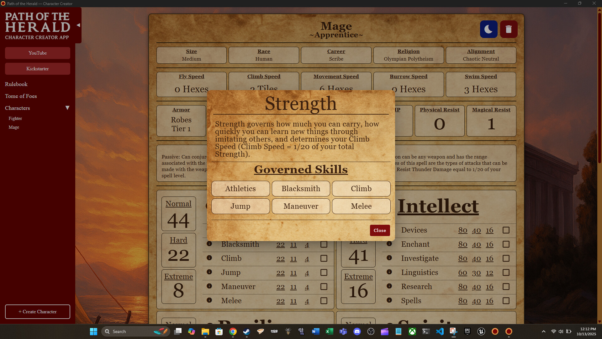 Path of the Herald: Character Creator screenshot #4