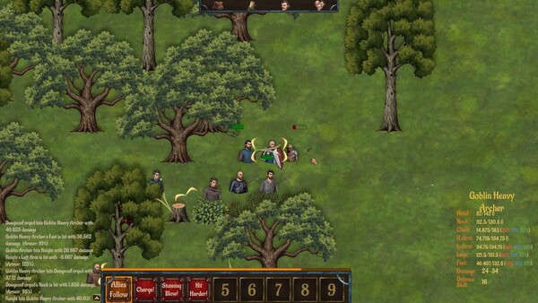 Screenshot of Dungeons and Warbands
