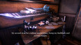 Examining a character's desk