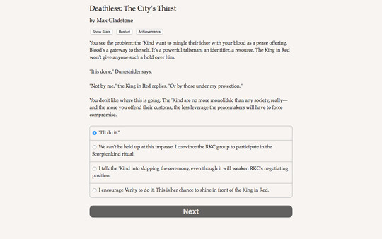 Deathless: The City's Thirst