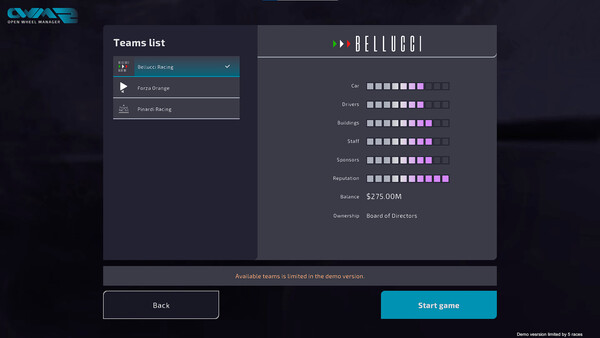Open Wheel Manager 2 Demo