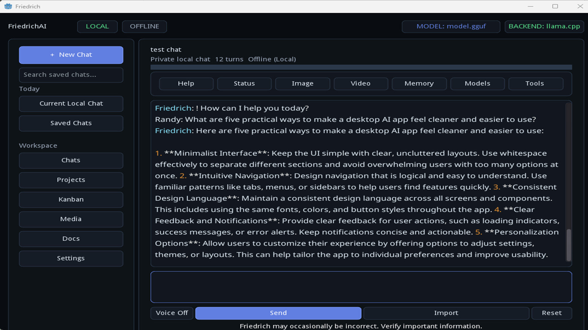 FriedrichAI: Offline AI screenshot 2