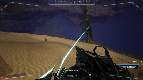 Screenshot of Horizons Light gameplay showing in-action mechanics