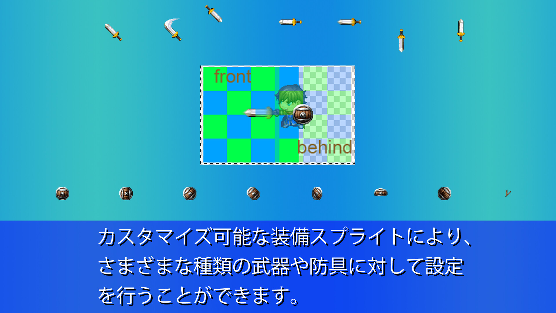 #6. RPG Maker MZ - SV Equip Sprite Expansion Plugin (Steam) Podle: Gotcha Gotcha Games