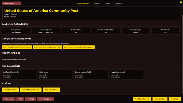 Скриншот из StateOS: The Political Sandbox