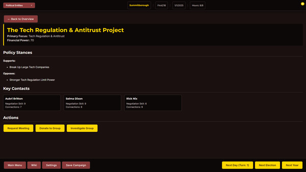 Скриншот из StateOS: The Political Sandbox