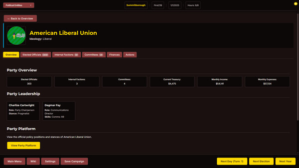 Скриншот из StateOS: The Political Sandbox