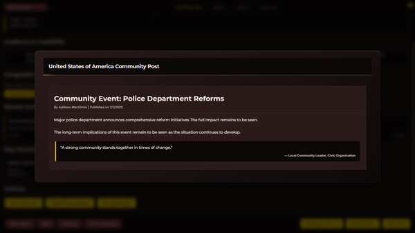 Скриншот из StateOS: The Political Sandbox