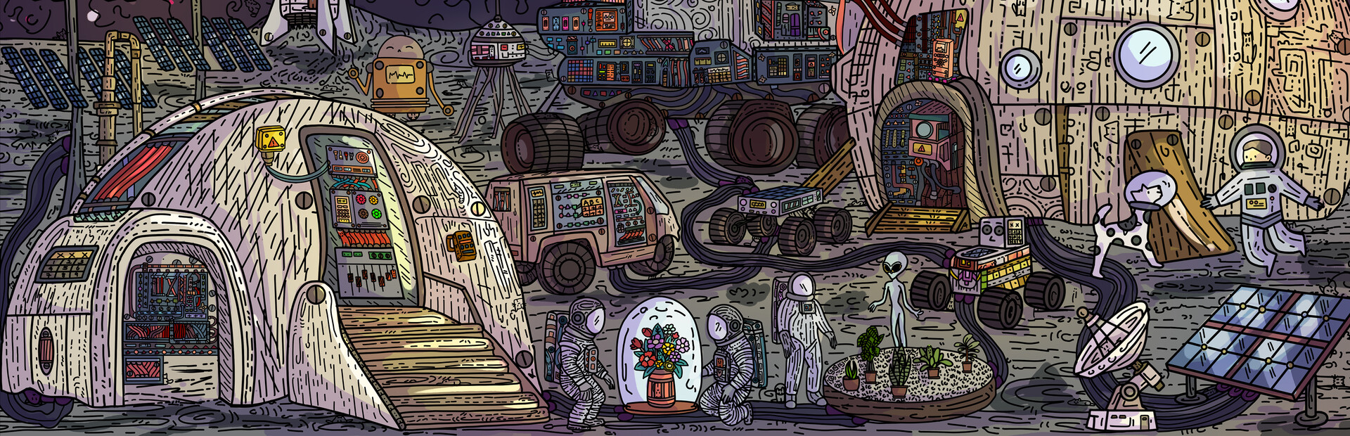 100 Moon Base Cats