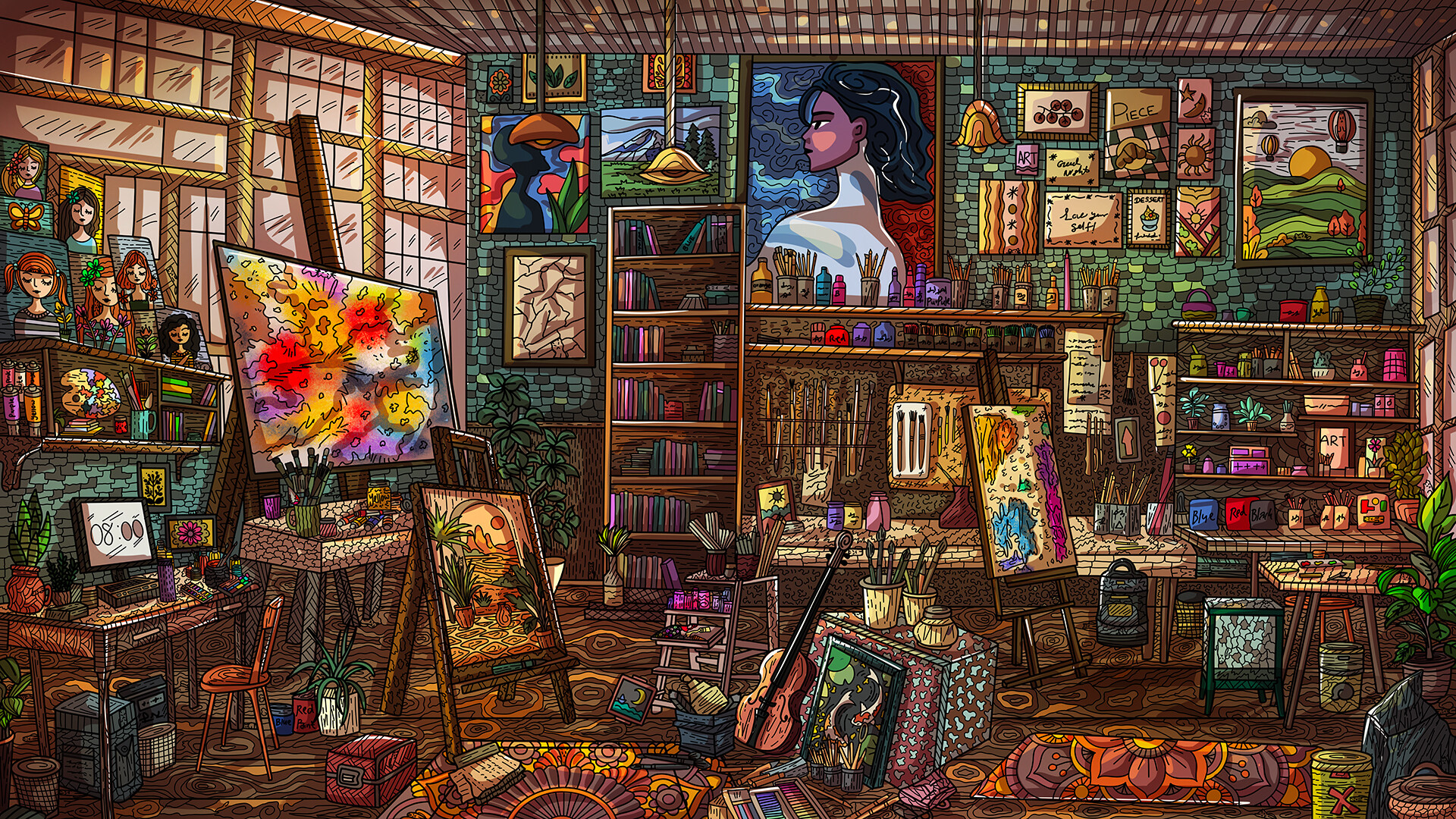 100 Artroom Cats screenshot #5