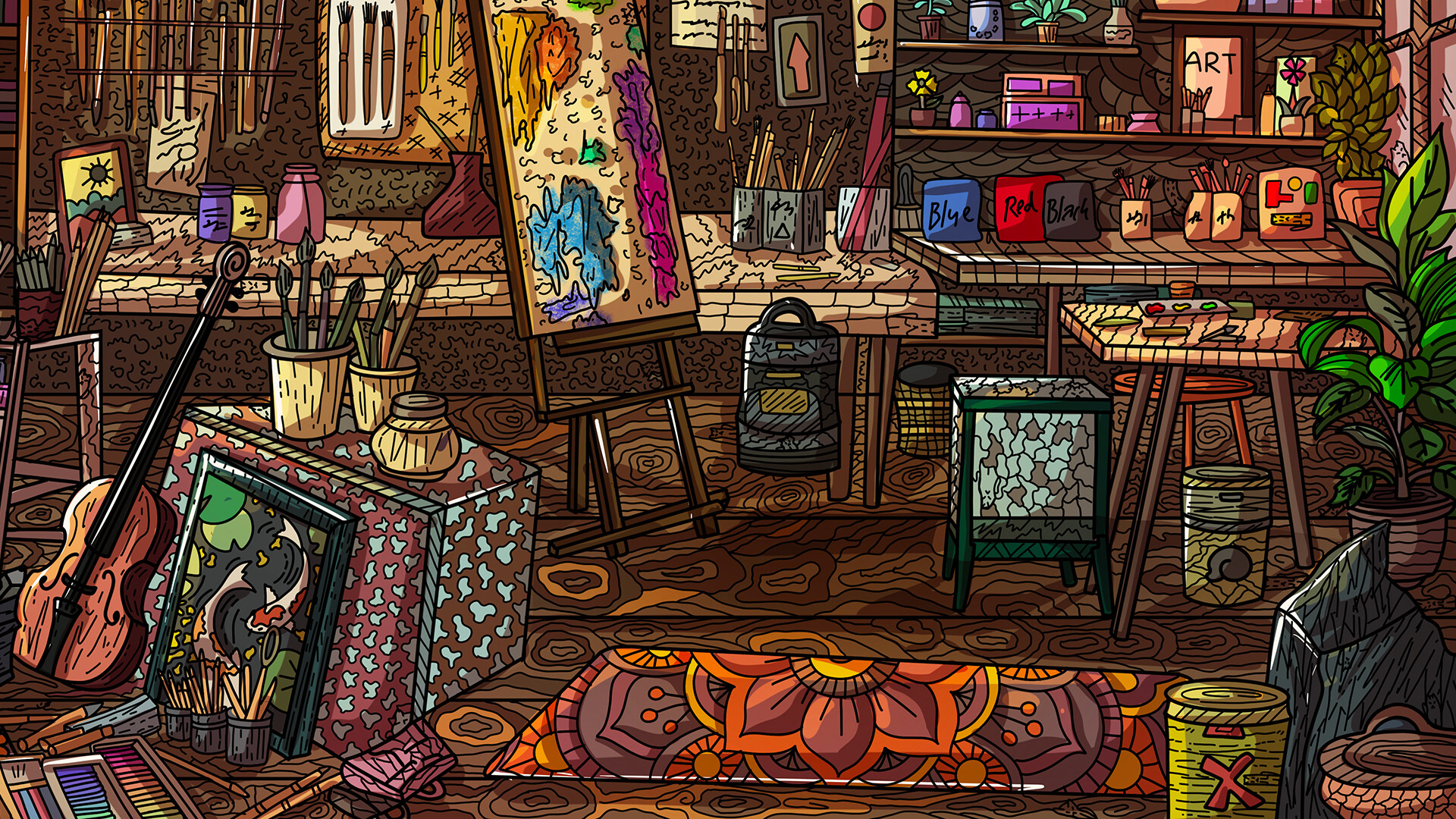 100 Artroom Cats screenshot #3