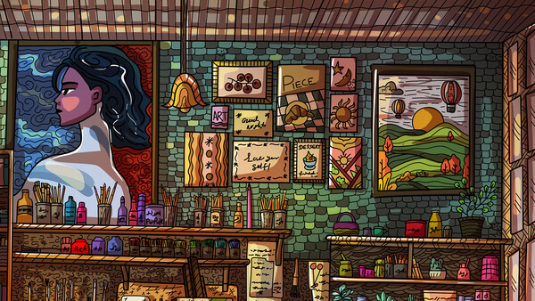 Screenshot of 100 Artroom Cats gameplay showing in-action mechanics