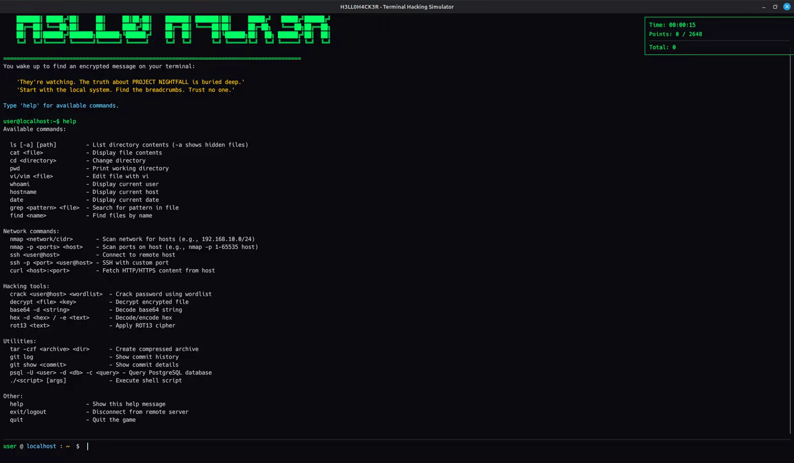 hello hacker terminal